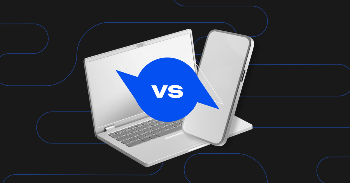 Arbeiten am Computer vs. mobile Steuerung